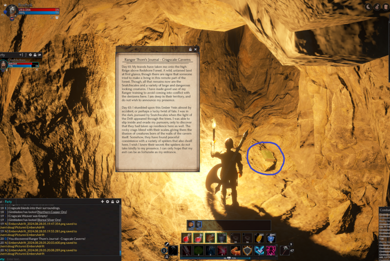File:Journal in Cragscal Caverns.png