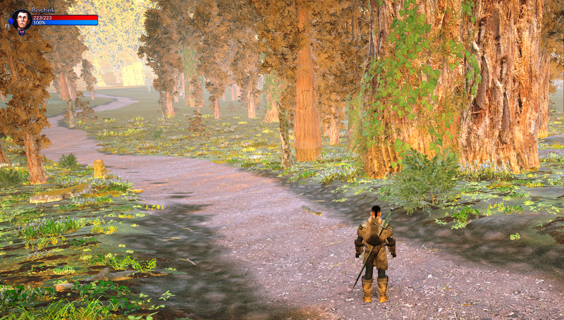 File:Tree with Bush and Log.png